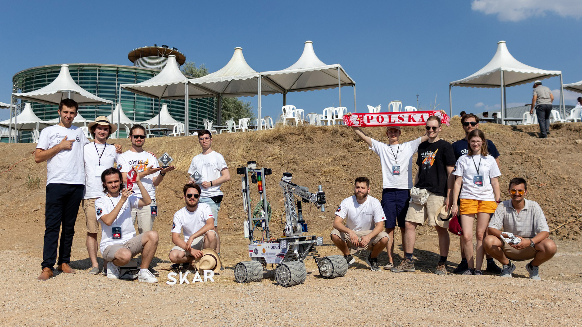 Na zdjęciu członkowie SKA Robotics podczas zawodów Anatolian Rover Challenge