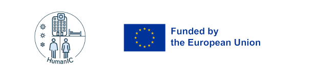Na gragice logo projektu HumanIC oraz flaga Unii Europejskiej z informacją, że projekt jest finansowany ze środków UE
