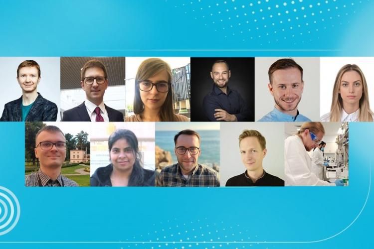Grafika ze zdjęciami laureatów z Politechniki Warszawskiej 