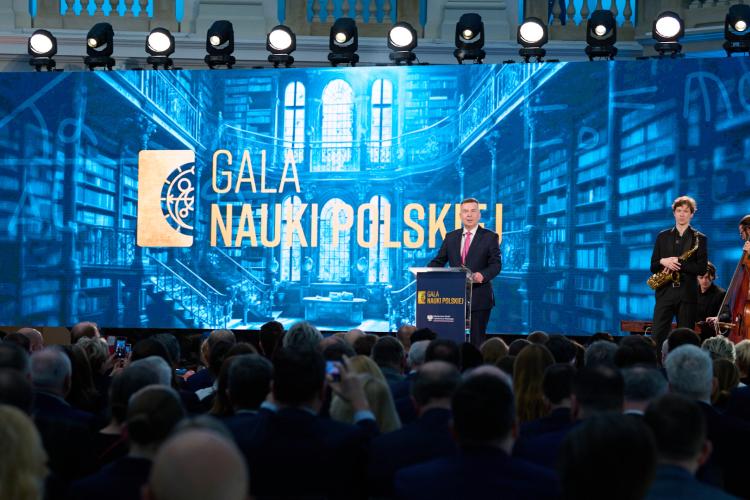 Na zdjęciu Minister Nauki podczas Gali Nauki Polskiej 2024 oraz uczestnicy uroczystości