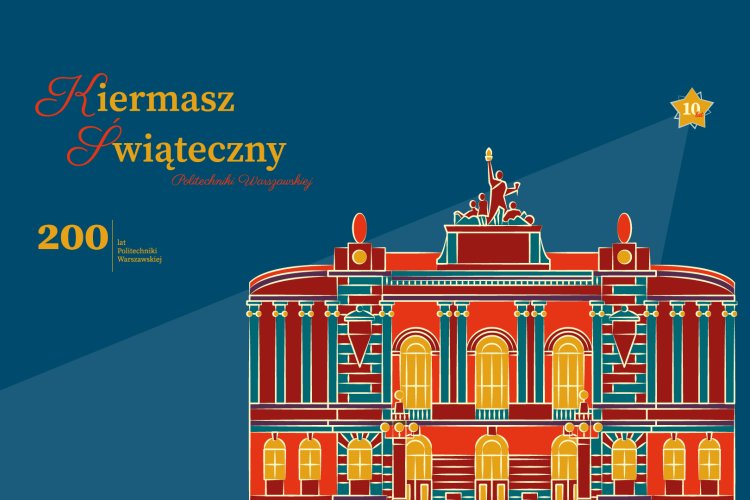 Grafika zapowiadająca Kiermasz Świąteczny PW 2025