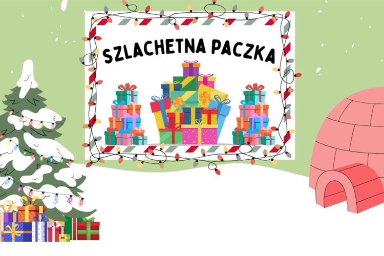 Grafika promująca Szlachetną Paczkę na PW