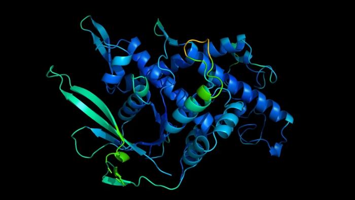 Symulacja trójwymiarowego kształtu białka przez sztuczną inteligencję