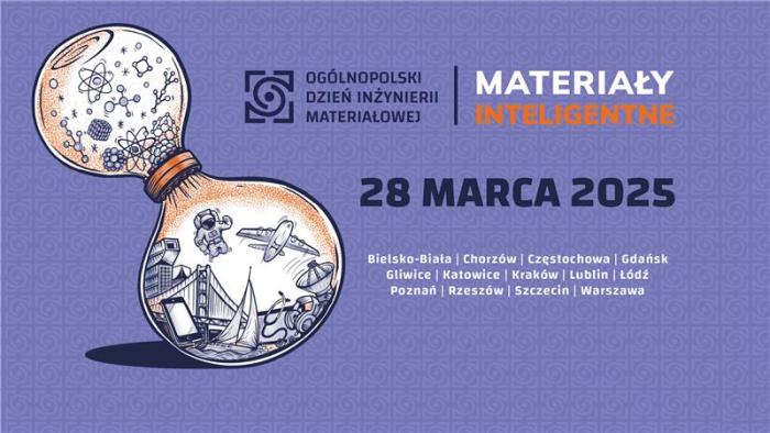 Grafika informująca o Ogólnopolskim Dniu Inżynierii Materiałowej