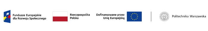 Grafika przedstawiająca logotypy i informująca o źródłach finansowania projektu KOMPAS PW