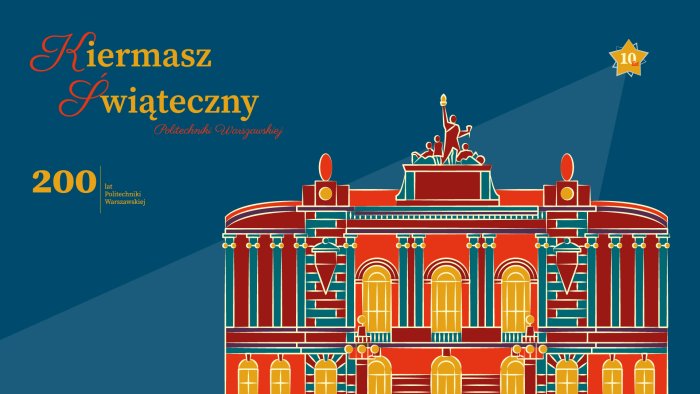 Grafika zapowiadająca Kiermasz Świąteczny PW 2025