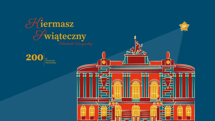 Grafika zapowiadająca Kiermasz Świąteczny PW 2025