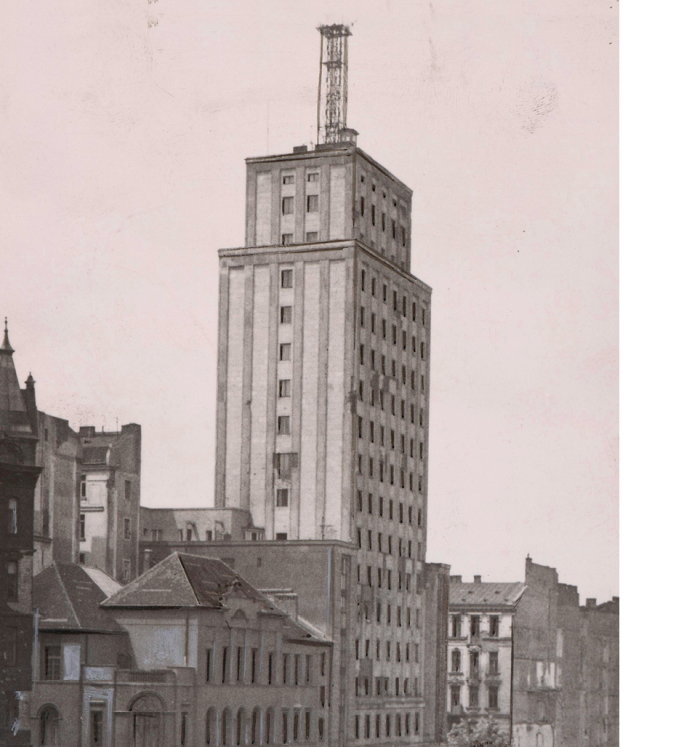 Na zdjęciu antena telewizyjna na Prudentialu