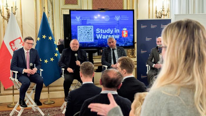 Na zdjęciu uczestnicy panelu dyskusyjnego podczas misji edukacyjnej w USA