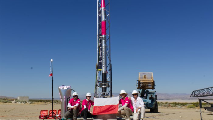 Na zdjęciu: SKA Rocketry podczas międzynarodowych zawodów FAR-OUT w Kalifornii
