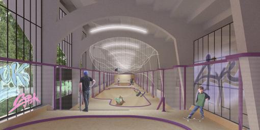 Na zdjęciu projekt skateparku Zuzanny Bućko 