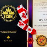 Na zdjęciu medal Canadian Special Award of Excellence
