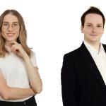 Na zdjęciu: doktoranci PW Emilia Wdowiak i Piotr Arcab 
