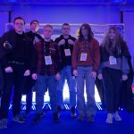 Na zdjęciu studenci z Koła Naukowego ENIGMA podczas City Coders Hackathon Płock 