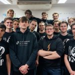 Na zdjęciu grupa studentów z sekcji KNR Drone